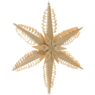 Fensterschmuck Spanstern Mitte Mit Holzstern(Beidseitig) Ø21cm NEU holzstern