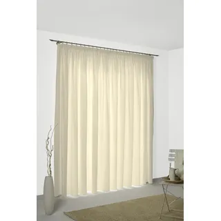 Vorhang WIRTH "Felsted" Gr. 1, beige (creme), B:132cm H:150cm, Jacquard, Polyester, Gardinen, Vorhang