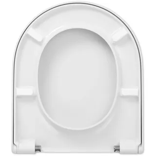 Toilettensitz wc-sitz kompatibel mit Duravit Starck , WC Sitz aus antibakteriellem Duroplast, Toilettendeckel mit Absenkautomatik Soft Close - Weiß