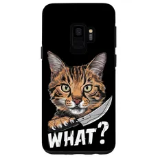 Hülle für Galaxy S9 Halloween Katze Messer Design Witzige Tier Katzen