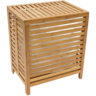 Relaxdays Wäschetruhe Bambus mit Deckel herausnehmbarer Wäschesack 60 cm x 50,5 cm x 35,5 cm 2,8 kg