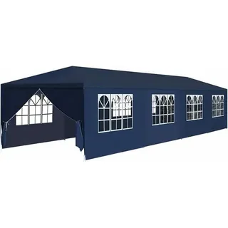 Gartenzelt 3x12 m Blau Gartenpavillon Hardtop Pavillon 3x12 Wasserdicht Stabil