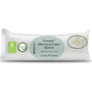 Coop Home Goods - Kreuzschnitt-Memory-Foam – mitteldichte Kissenfüllung 0,9 kg Sack Nachfüllpackung zum individuellen Gestalten Ihres Premium-Kissens