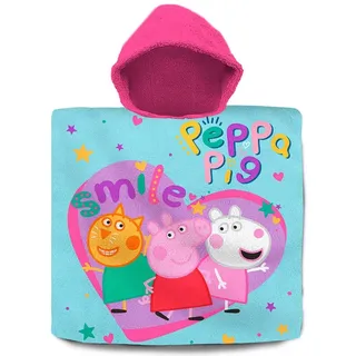 Kids Licensing Badeponcho (60x60cm, Baumwolle), Peppa Pig