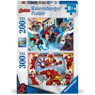 Ravensburger Kinderpuzzle 80716 - THOR und IRON MAN - 2 Puzzles in einer Packung für Avengers-Fans ab 8 Jahren