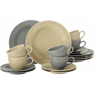 SELTMANN WEIDEN Beat Color Glaze Kaffeeservice 18-tlg. grau-beige