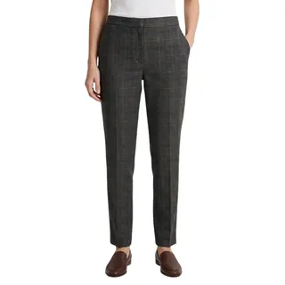 Zara Damen-Zigarettenhose kariert grau S - Marine