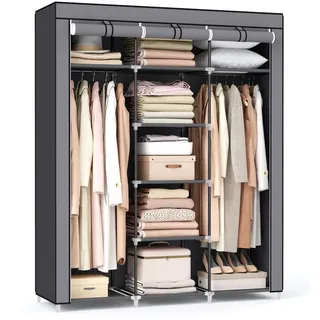 Songmics Stoffschrank, RYG12G grau 150,0 x 45,0 x 175,0 cm, 1 St.