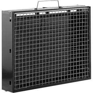 InnovaGoods® Mini Portable BBQ de Charcoal BEARBQ, faltbar, ideal für Camping und Tisch, einfach dezu bedienen und zu reinigen, für 2 Personen, schwarz. - Silber