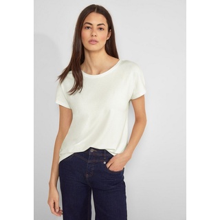 STREET ONE Damen A321268 Jersey T-Shirt, Off White, 54