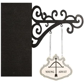 Bücherregal-Buchartentrenner für Young Adult, Retro Bücherregal Deko mit Hängehalterungen, Handgefertigte Typenschilder aus Holz, Einzigartige Book Accessories für Familienbibliothek, Leseecke