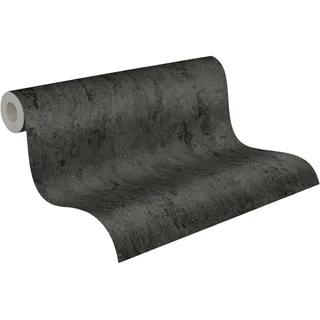A.S. Création Vliestapete Il Decoro Tapete in Vintage Optik 10,05 m x 0,53 m grau metallic schwarz Made in Germany 326515 32651-5
