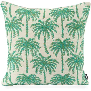 H.O.C.K. Vamosa Palms Dekokissen 45 x 45 cm Blau