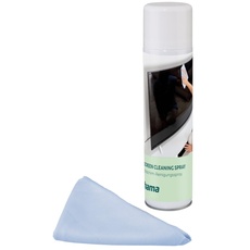 Hama Bildschirmreiniger, Foam Cleaner und Reinigungstuch, 200ml (Bildschirmreiniger für TV, Handy, Tablet, Monitor, LED, OLED, Kunststoff, Glas, Metall, entfernt Fingerabdrücke, Staub, Schmutz, Fett)