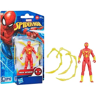 Marvel Spider-Man Epic Hero Series 10 cm große Iron Spider Action-Figur, Red, Gold