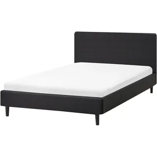 Beliani 120 x 200 cm Schwarz/Braun