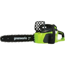 Greenworks Akku-Kettensäge GD40CS40 (Li-Ion 40V 11 m/s Kettengeschwindigkeit 40cm Schwertlänge 180ml Öltankvolumen leistungsstarker brushless Motor ohne Akku und Ladegerät)