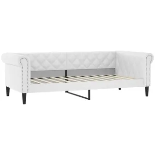 vidaXL Tagesbett Weiß 100x200 cm Kunstleder - Weiß