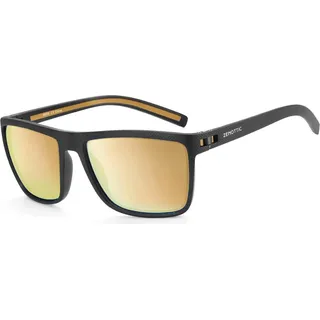 Polarisierte Sonnenbrille Herren TR90 Rahmen UV400 Schutz Schwarzer Rahmen/Gold Linse