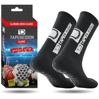 Tapedesign "Classic - 1 Paar Rutschfeste Fußball Socken mit gummierten Noppen (Unisex) - Fussball-Socken mit Grip für Damen & Herren - Anti-Rutsch Fußballsocken - Sportsocken atmungsaktiv