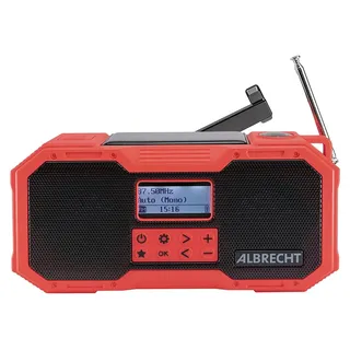 Albrecht DR 112 rot + USB + Bluetooth + Handkurbel