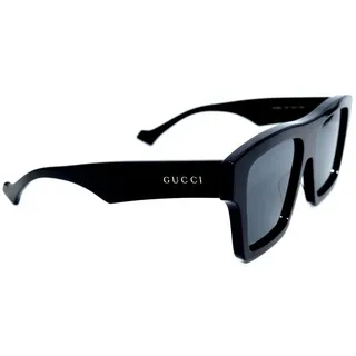 GUCCI Mens GG0962S Sunglasses, Black-Black-Grey, 55