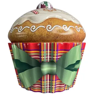 Dose , Blau, Rot, Goldfarben , Metall , 20 cm , Küchenzubehör, Vorratsbehälter, Vorratsdosen