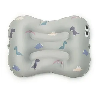 NOUI NOUI Aufblasbares Sitzkissen Kinder ab 2 Jahren Dino | Tragbare Sitzerhöhung Stuhl Kind mit Rutschfester Unterseite & Gurt | Ideal für Reisen, Restaurant & Zuhause | Inkl. Tasche