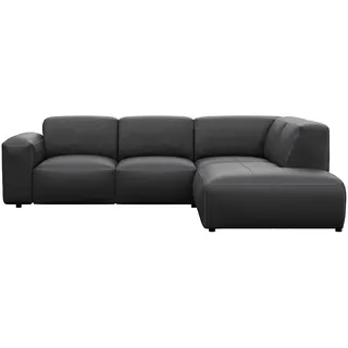 flexlux Eckcouch Kaltschaum 2-Sitzer Schwarz