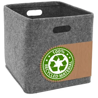 Dune Design DuneDesign Aufbewahrungskorb aus Filz Aufbewahrungsbox 33x33x33 - Kompatibel mit Kallax Regal Einsatz Box