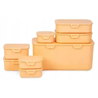Ernesto Vorratsdosen Set 8tlg Kunststoff Orange Peach