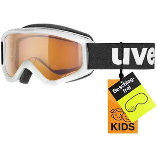 Uvex speedy pro - stylische Allround-Brille mit Anti-Fog-Beschichtung und 100% UVA-, UVB, UVC-Schutz für Kinder - white/lasergold - one size