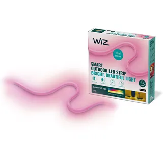 WIZ Outdoor Lightstrip Tunable White & Color, dimmbar,16 Millionen Farben, 5 Meter, smarte Steuerung per App/Stimme über WLAN, weiß