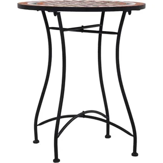 vidaXL Bistrotisch Mosaik Keramik Braun 60 cm - Schwarz