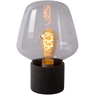 Lucide BECKY - Tischlampe - Ø 20 cm - 1xE27 - Rauchfarbe Grau