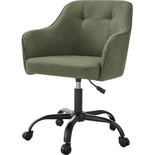 Songmics Schreibtischstuhl Tyra Atmungsaktiver Sherpa-Stoff Olive
