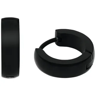 Amor Creolen Edelstahl, IP Schwarz in Schwarz | Gr.: onesize