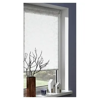 Klemmrollo, Ornament weiß, 60 x 175 cm - Weiß