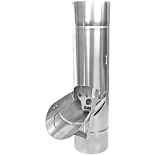 Sarei Regenrohrklappe Verzinkt DN 100 Regenwasserklappe mit Sieb Dichtheit und effizienter Betrieb des Rinnensystems für Dachrinnengröße, Aluminium, Nennweite 100