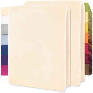 CELINATEX Bettlaken Jersey 60 x 120 - 70 x 140 cm beige 2 St.