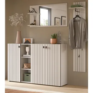 Garderobe Set 3-teilig "Loreno" in Kaschmir 196 x 192 cm - Beige
