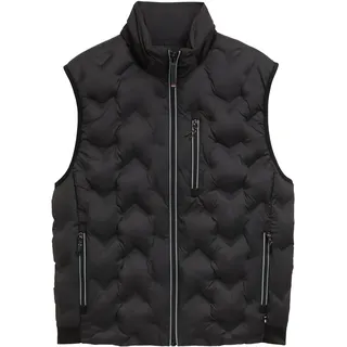 TOM TAILOR Steppweste mit Reißverschluss Taschen, schwarz
