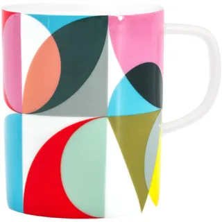 Remember Tasse Solena 350ml, Fine Bone China Porzellan – Tasse für Kaffee, Tee oder Cappuccino, farbenfrohe Designer-Tasse für Küche und Büro, stilvolle Trink- und Frühstückstasse