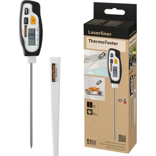 Laserliner Fleischthermometer, ThermoTester, digitales Temperaturmessgerät für Gastronomie, Haushalt, Handwerk und Industrie, Grillthermometer kabellos, -40 ° -250° C
