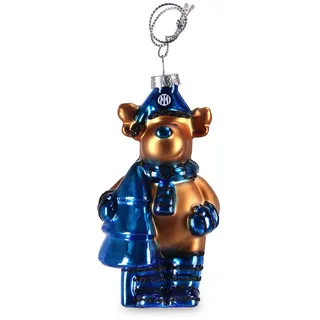 Inter - Weihnachtskugel Rentier Ornament Glas Christbaumschmuck Weihnachtsdeko Geschenk für alle Fans Inter