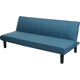 MCW Schlafsofa J17 Schlaffunktion Stoff/Textil 165cm Türkis-Blau