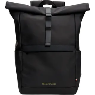 Tommy Hilfiger TH Monotype Rolltop Backpack Black