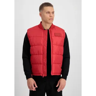 Funktionsweste ALPHA INDUSTRIES "Puffer Vest", Herren, Gr. M, rot (mars rot), Obermaterial: 100% Polyester; Futter: 100% Polyester; Füllung: 100% Polyester, Westen Funktionsweste