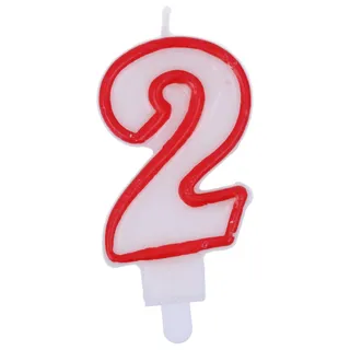 Graziano Zahlenkerze Rot Nr. 2