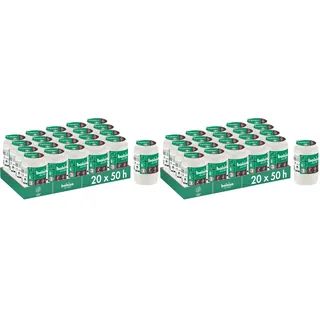 Bolsius Grablicht - Weiß - 20 Stk. - Länge Brenndauer 2 Tage - Trauerkerze & Gedenkstätte Kerzen - Sauberes Abbrennen - Ohne Palmöl (Packung mit 2)